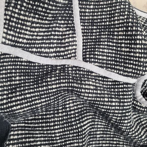 L'Agence Zip-up Wool Knit Black and White Sweater Small - Picture 5 of 8